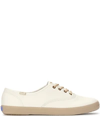Keds Women's Champion Luxe Leather Lace Up Sneakers