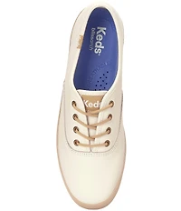 Keds Women's Champion Luxe Leather Lace Up Sneakers