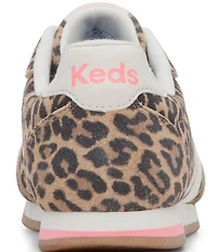 Keds Women's Revival Leopard Print Suede Lace Up Sneakers