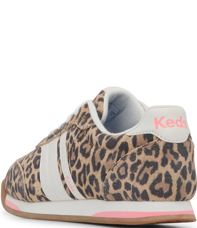 Keds Women's Revival Leopard Print Suede Lace Up Sneakers