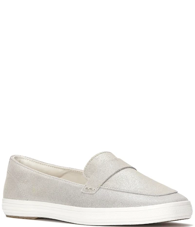 Keds Women's Square Toe Metallic Suede Loafers