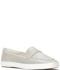 Keds Women's Square Toe Metallic Suede Loafers