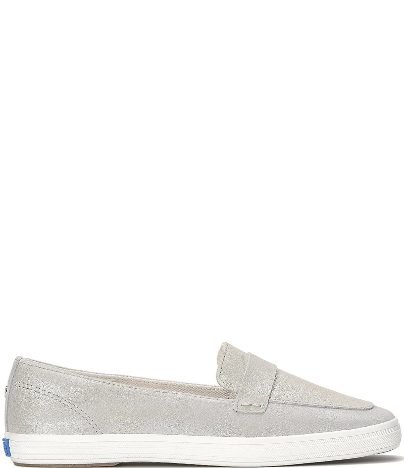 Keds Women's Square Toe Metallic Suede Loafers