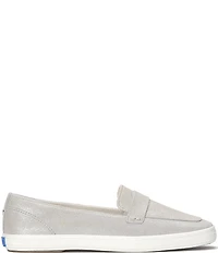 Keds Women's Square Toe Metallic Suede Loafers