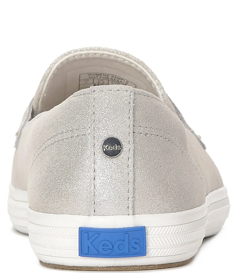 Keds Women's Square Toe Metallic Suede Loafers
