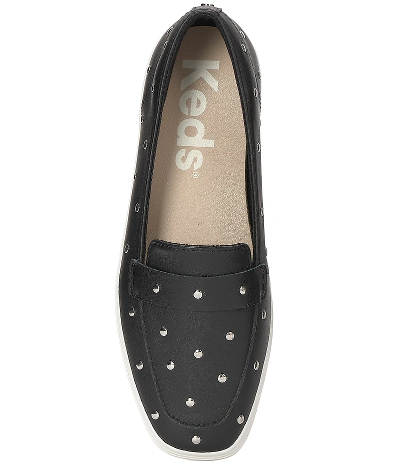 Keds Women's Square Toe Studded Leather Loafers