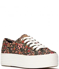 Keds Women's Triple Up Floral Print Canvas Platform Sneakers