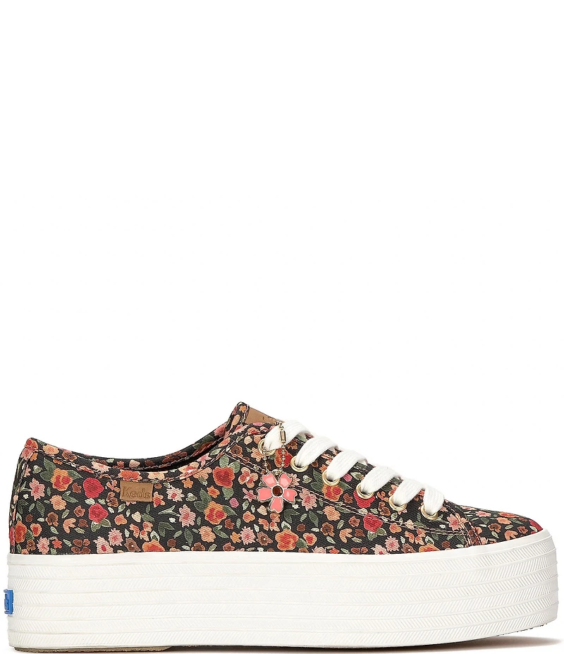 Keds Women's Triple Up Floral Print Canvas Platform Sneakers