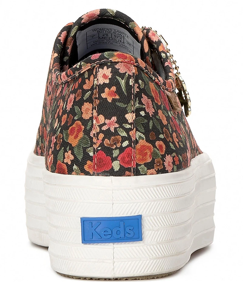 Keds Women's Triple Up Floral Print Canvas Platform Sneakers