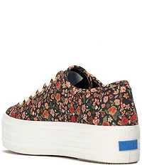 Keds Women's Triple Up Floral Print Canvas Platform Sneakers