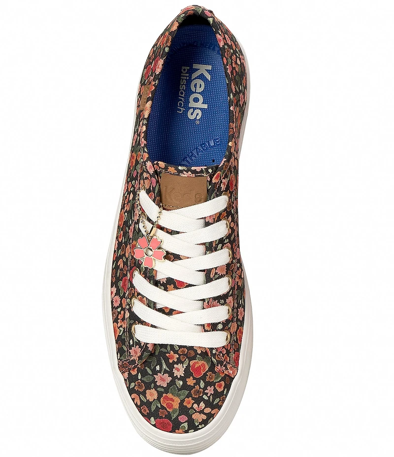 Keds Women's Triple Up Floral Print Canvas Platform Sneakers