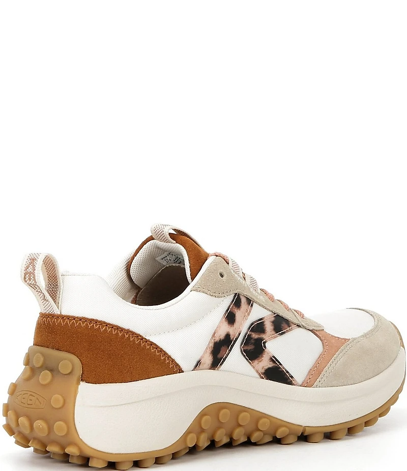 Keen Women's KS86 Suede Leopard Print Accent Retro Sneakers