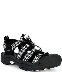Keen Women's Newport H2 Gingham Print Bungee Lace Outdoor Sandals