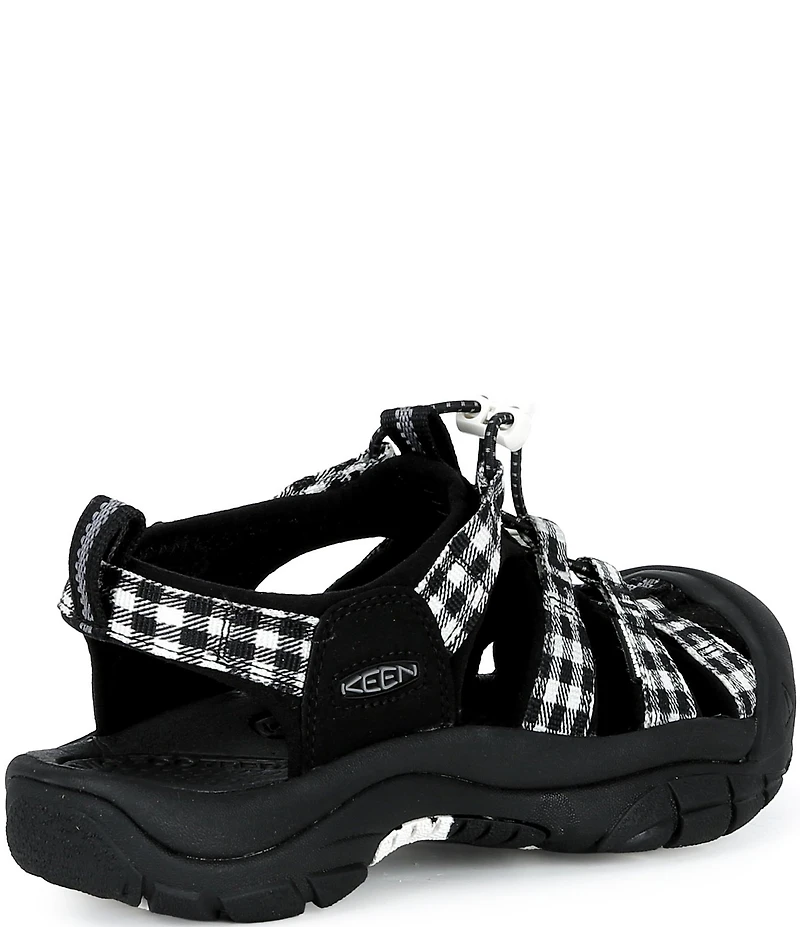 Keen Women's Newport H2 Gingham Print Bungee Lace Outdoor Sandals