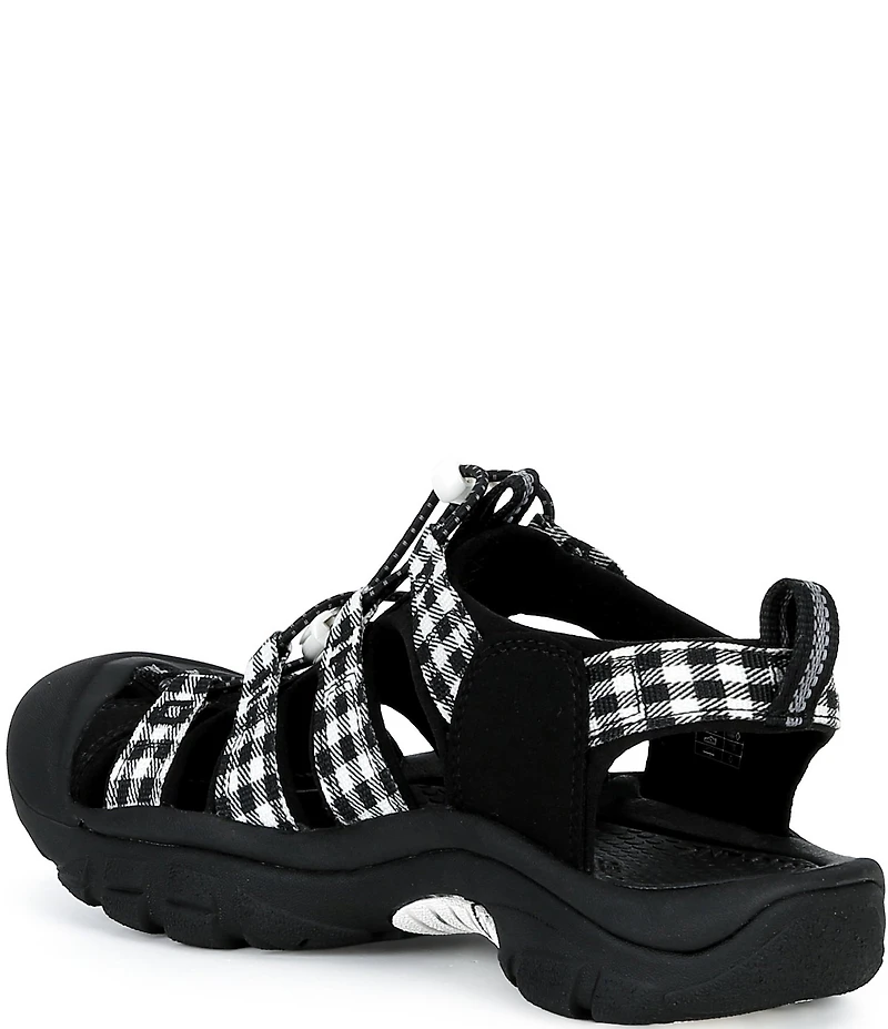 Keen Women's Newport H2 Gingham Print Bungee Lace Outdoor Sandals
