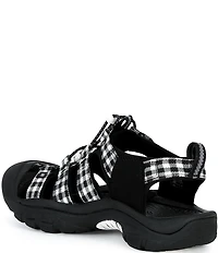 Keen Women's Newport H2 Gingham Print Bungee Lace Outdoor Sandals