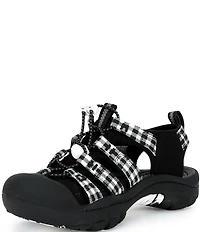 Keen Women's Newport H2 Gingham Print Bungee Lace Outdoor Sandals
