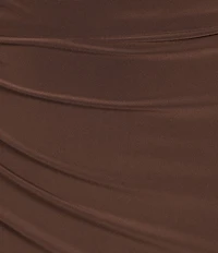 Kelly Grace Matte Jersey Cowl Neck Hardware Midi Dress