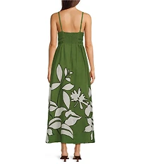 Kelly Grace Sleeveless Printed Midi Dress