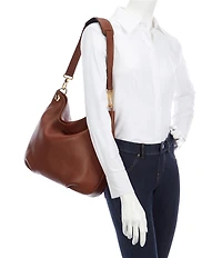 Kelly-Tooke Harley Tassel Hobo Leather Snap Shoulder Bag