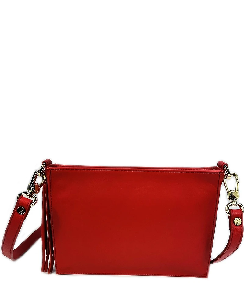 Kelly-Tooke Tassel Leather Crossbody Clutch Bag