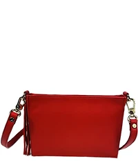Kelly-Tooke Tassel Leather Crossbody Clutch Bag