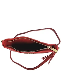 Kelly-Tooke Tassel Leather Crossbody Clutch Bag