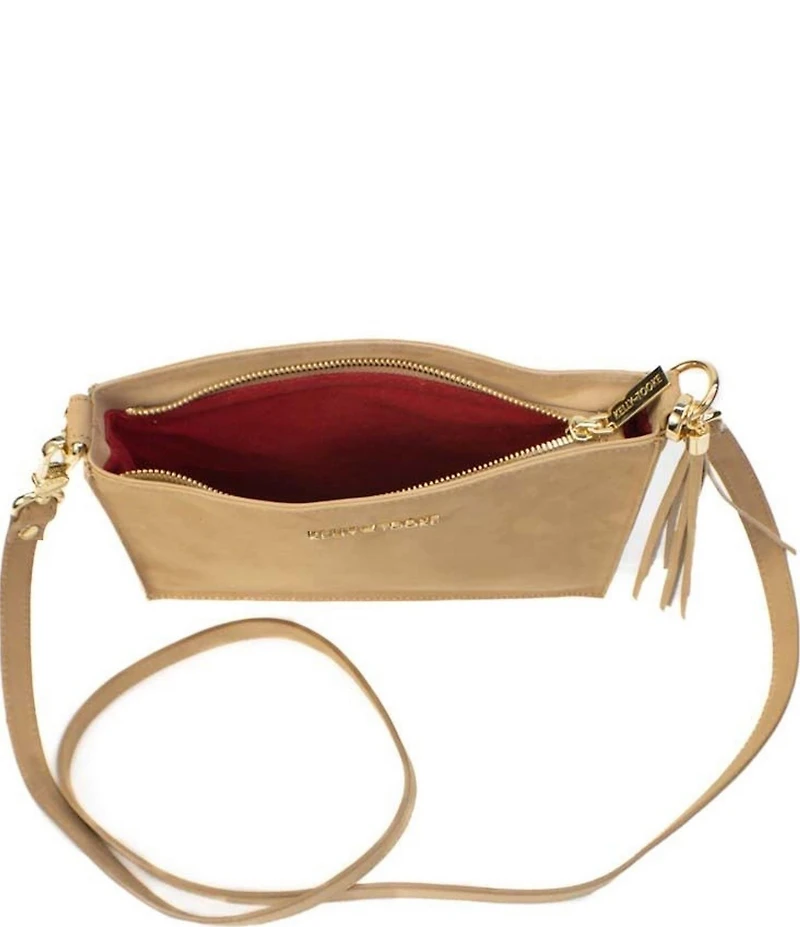 Kelly-Tooke Tassel Leather Crossbody Clutch Bag