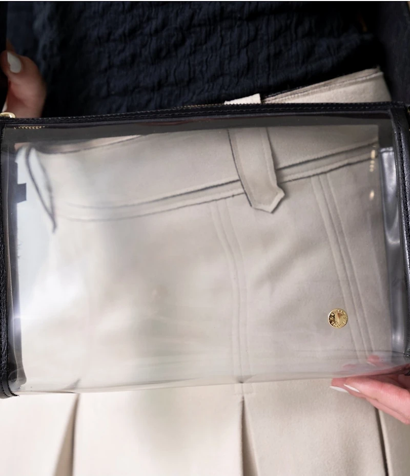 Kelly-Tooke Medium Clear Contrast Trim Crossbody Bag