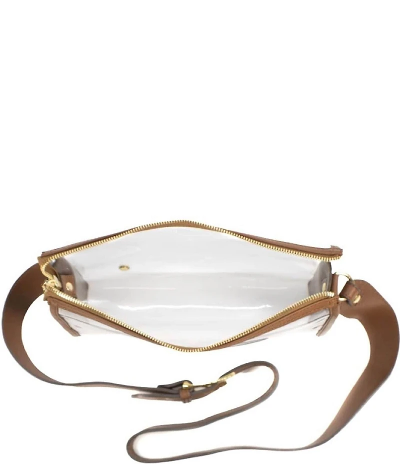 Kelly-Tooke Medium Clear Contrast Trim Crossbody Bag