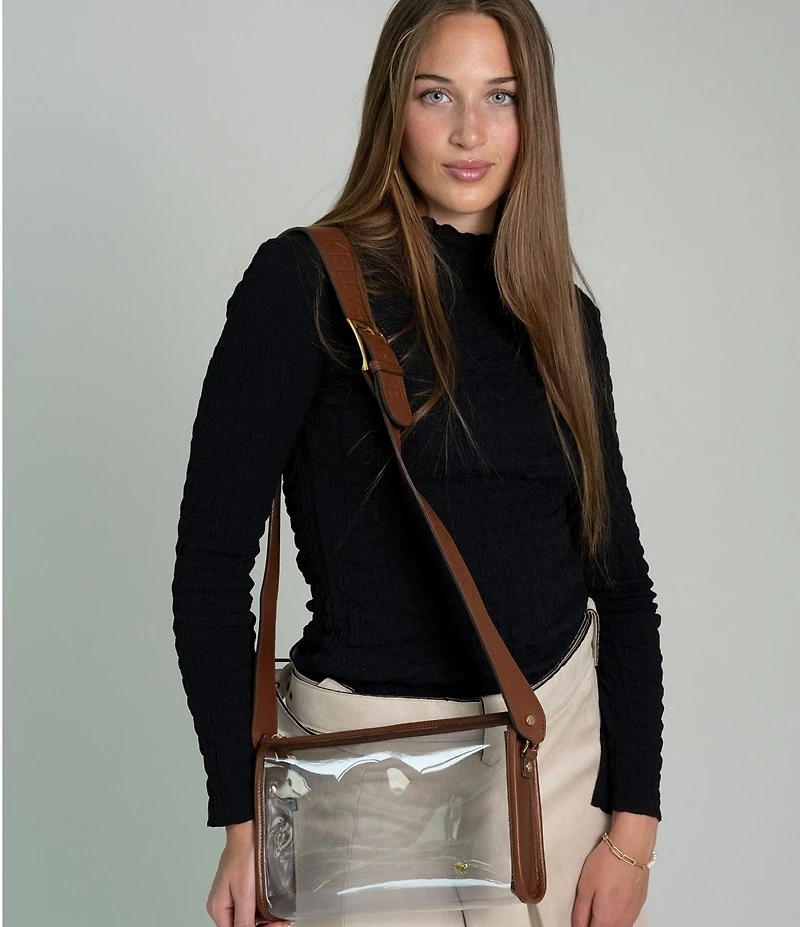 Kelly-Tooke Medium Clear Contrast Trim Crossbody Bag