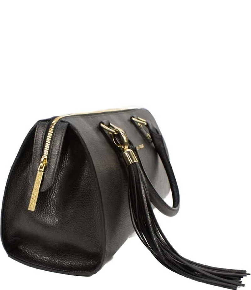 Kelly-Tooke Soho Leather Barrel Tassel Satchel Bag