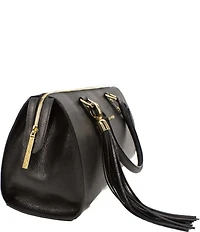 Kelly-Tooke Soho Leather Barrel Tassel Satchel Bag