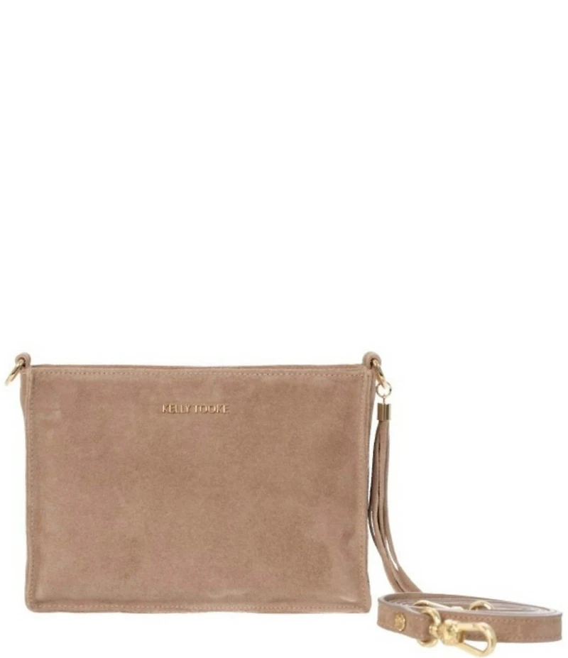 Kelly-Tooke Topo Suede Crossbody Clutch