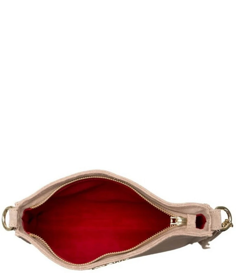 Kelly-Tooke Topo Suede Crossbody Clutch