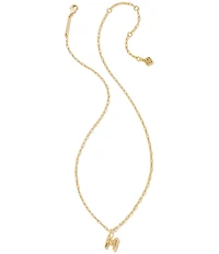 Kendra Scott Crystal Initial Gold Short Pendant Chain Necklace