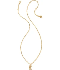 Kendra Scott Crystal Initial Gold Short Pendant Chain Necklace