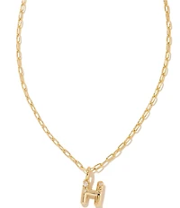 Kendra Scott Crystal Initial Gold Short Pendant Chain Necklace