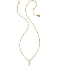 Kendra Scott Crystal Initial Gold Short Pendant Chain Necklace