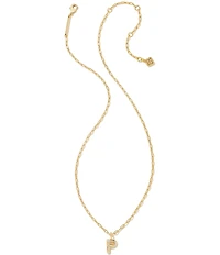 Kendra Scott Crystal Initial Gold Short Pendant Chain Necklace