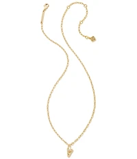 Kendra Scott Crystal Initial Gold Short Pendant Chain Necklace