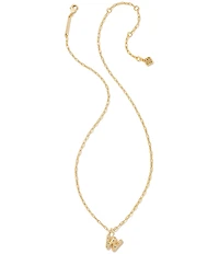 Kendra Scott Crystal Initial Gold Short Pendant Chain Necklace