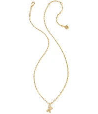Kendra Scott Crystal Initial Gold Short Pendant Chain Necklace