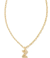 Kendra Scott Crystal Initial Gold Short Pendant Chain Necklace