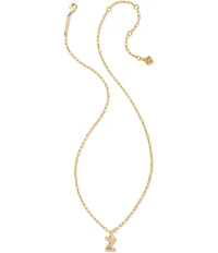 Kendra Scott Crystal Initial Gold Short Pendant Chain Necklace