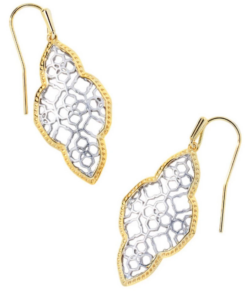 Kendra Scott Abbie Etched Frame Drop Earrings