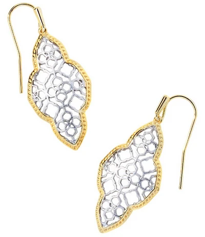 Kendra Scott Abbie Etched Frame Drop Earrings