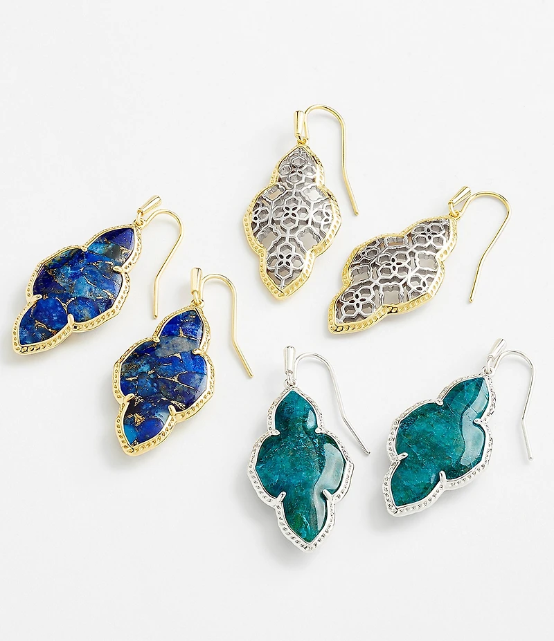 Kendra Scott Abbie Etched Frame Drop Earrings