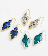 Kendra Scott Abbie Etched Frame Drop Earrings