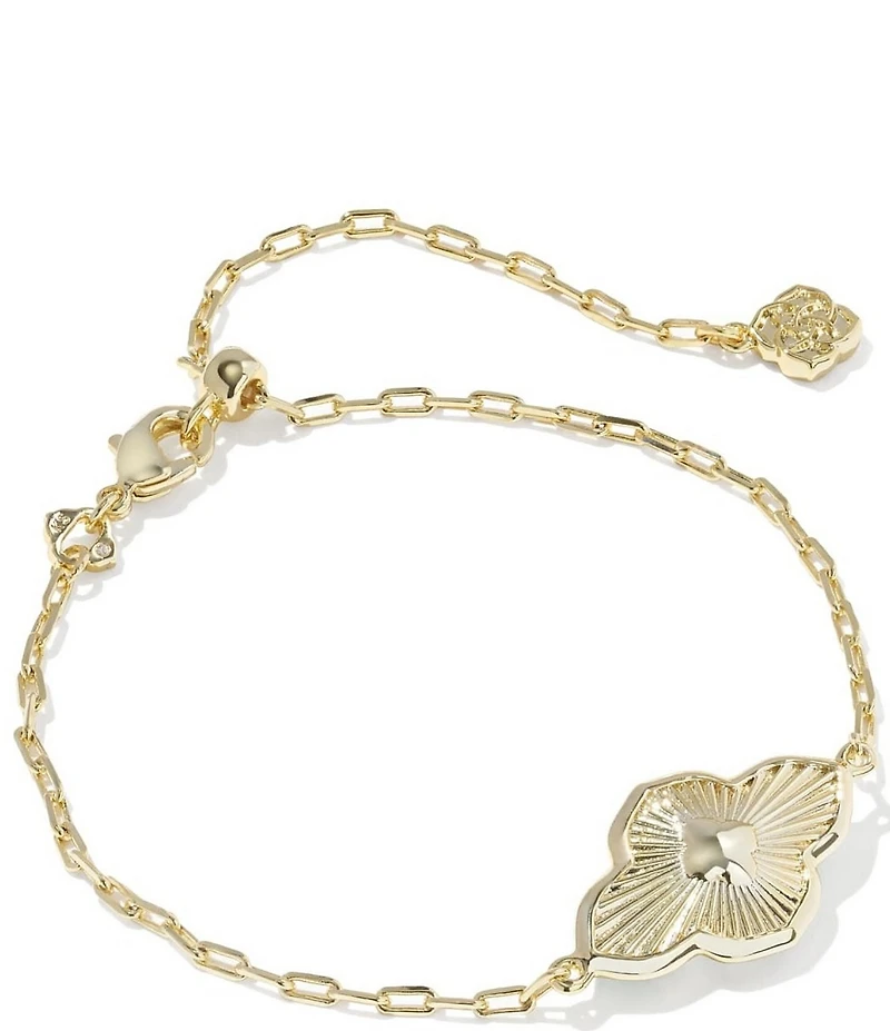 Kendra Scott Abbie Medallion Delicate Chain Line Bracelet